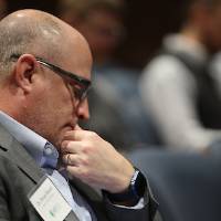 A judge in deep consideration